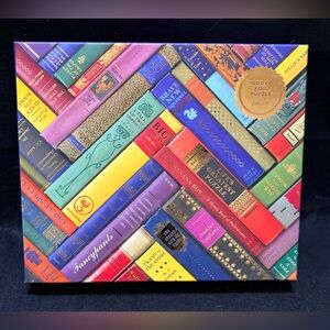Galison | Foil "Vintage Library" 1000pc Jigsaw Puzzle - Complete, Light Wear